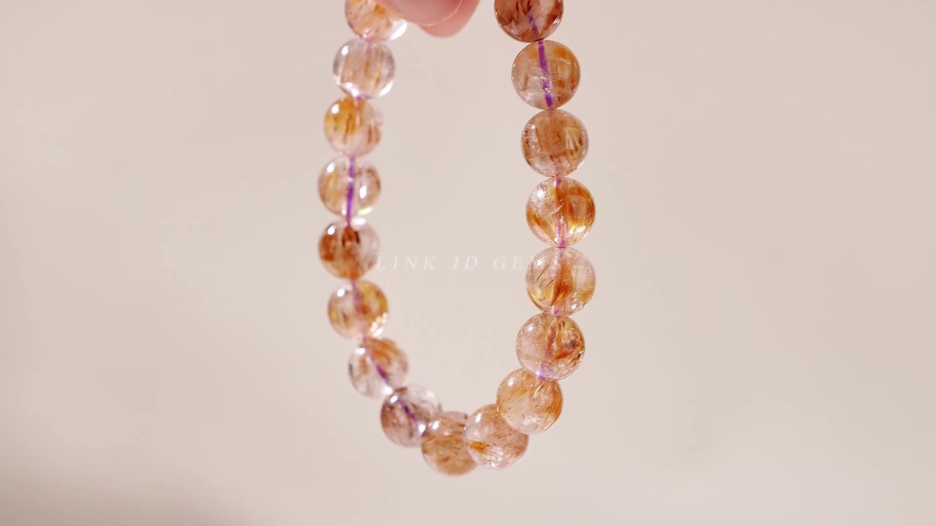 パープルチタンクリスタル  ブレスレット 7~11mm