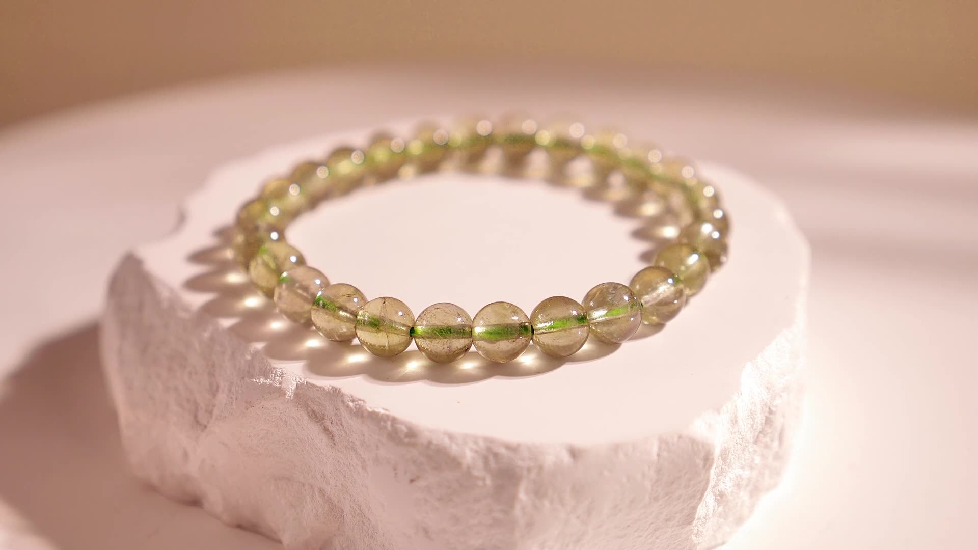 グリーンクリスタル  ブレスレット  7~12mm
