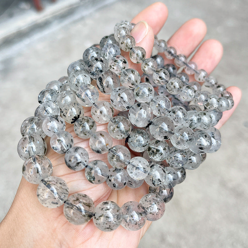 ブラックストロベリークリスタル ブレスレット  8~11mm