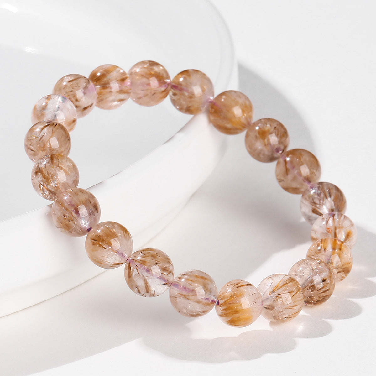 パープルチタンクリスタル  ブレスレット 7~11mm