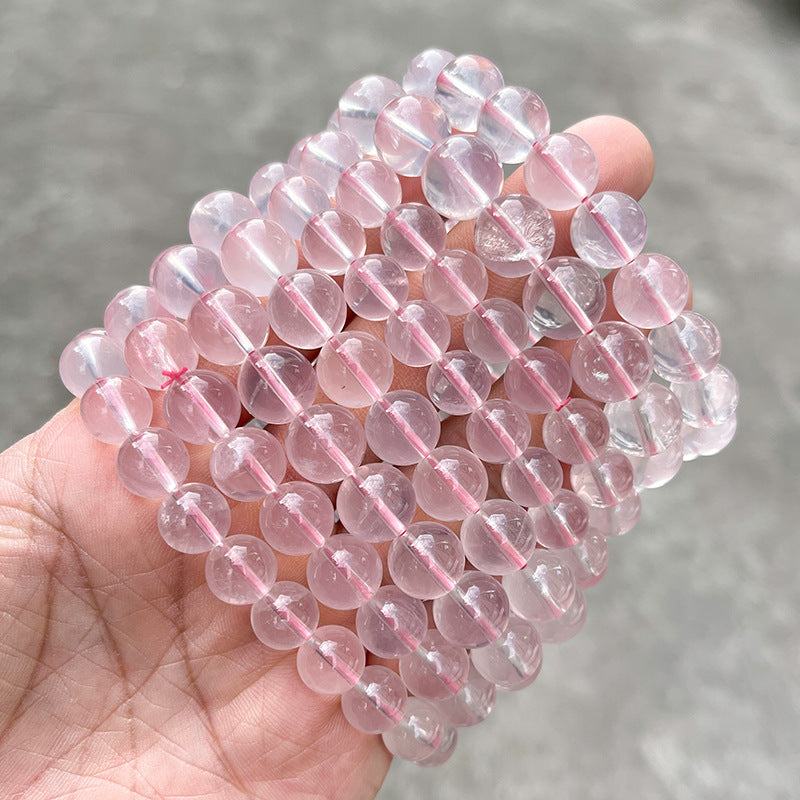 モアッサナイト ローズクォーツ ブレスレット 7-12mm