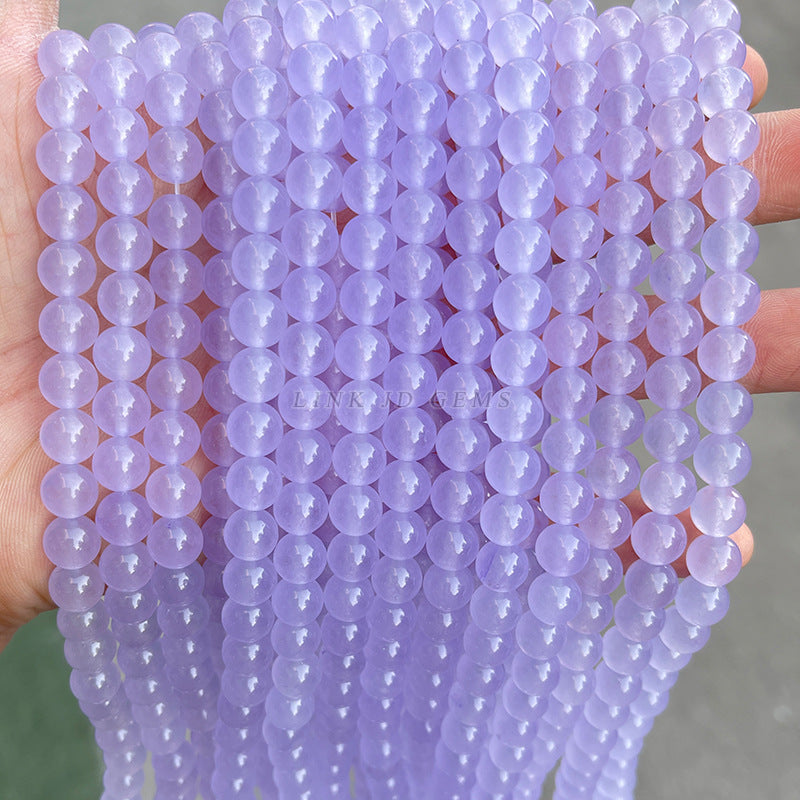 薄紫色のカルセドニー 連材 6/8/10/12mm