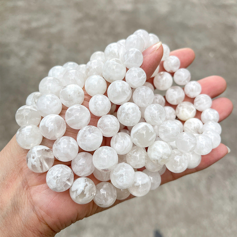 白い雪の結晶 ブレスレット 7~14mm