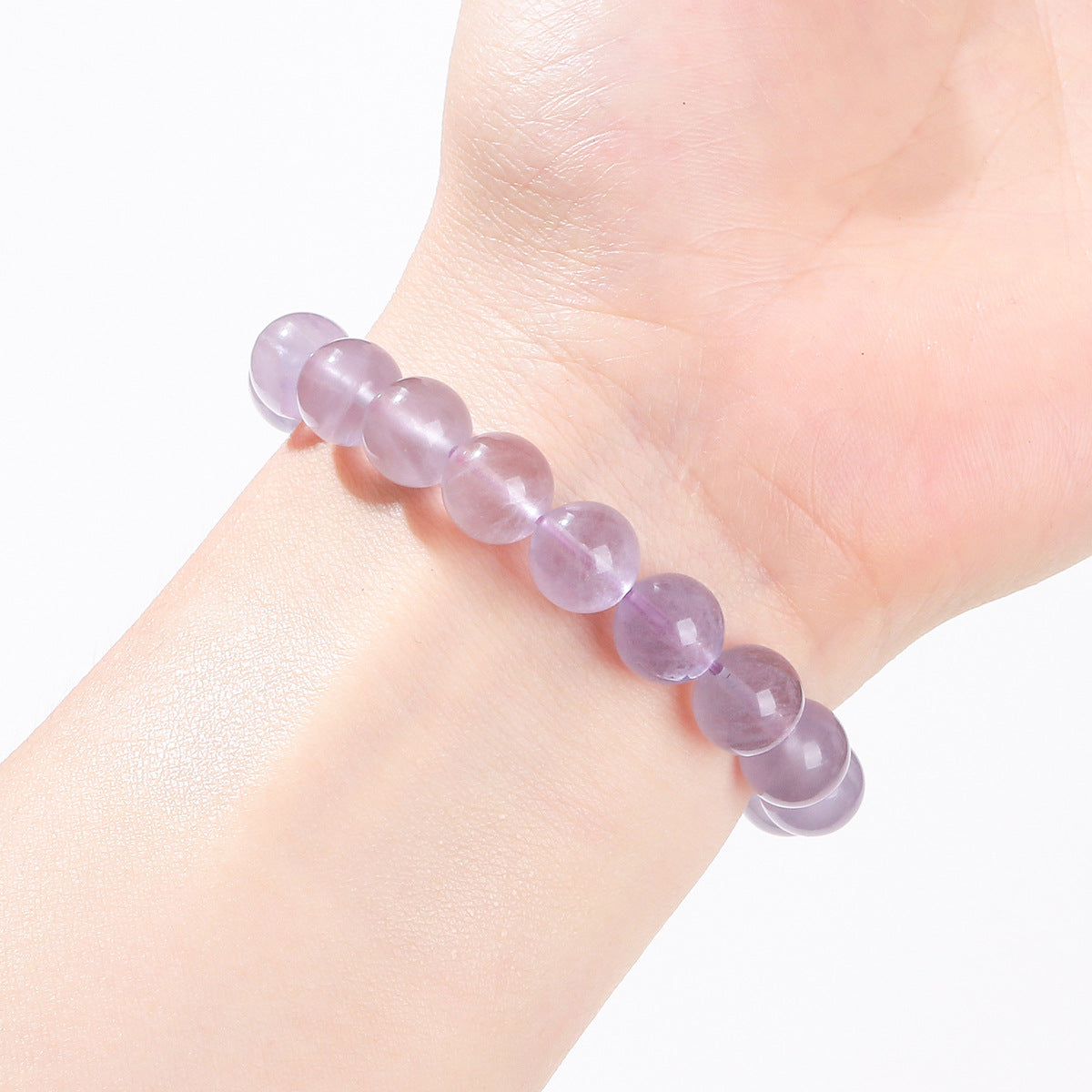 薄紫色の蛍石  ブレスレット 7~12mm