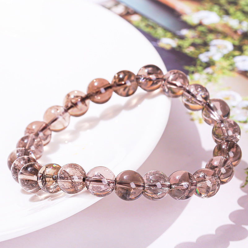 浅井茶クリスタル  ブレスレット 10mm