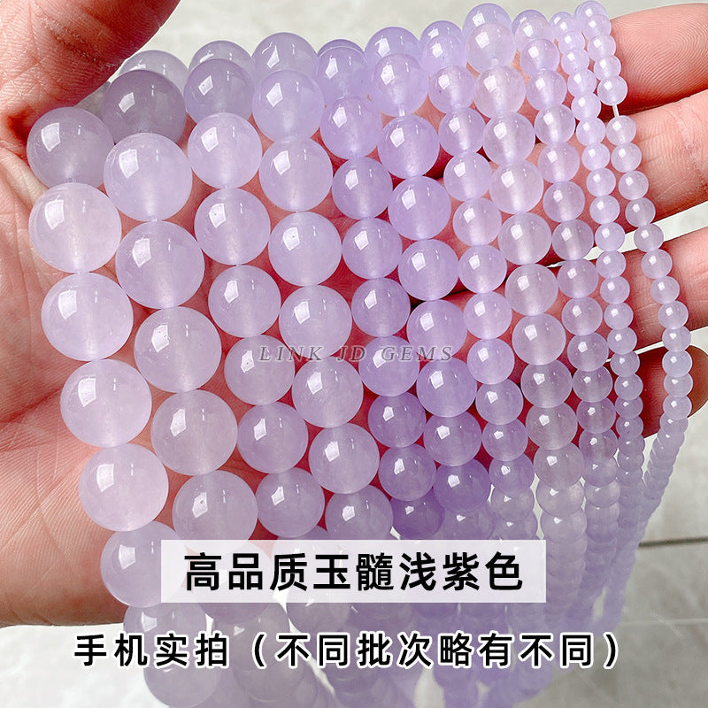 薄紫色のカルセドニー 連材 6/8/10/12mm