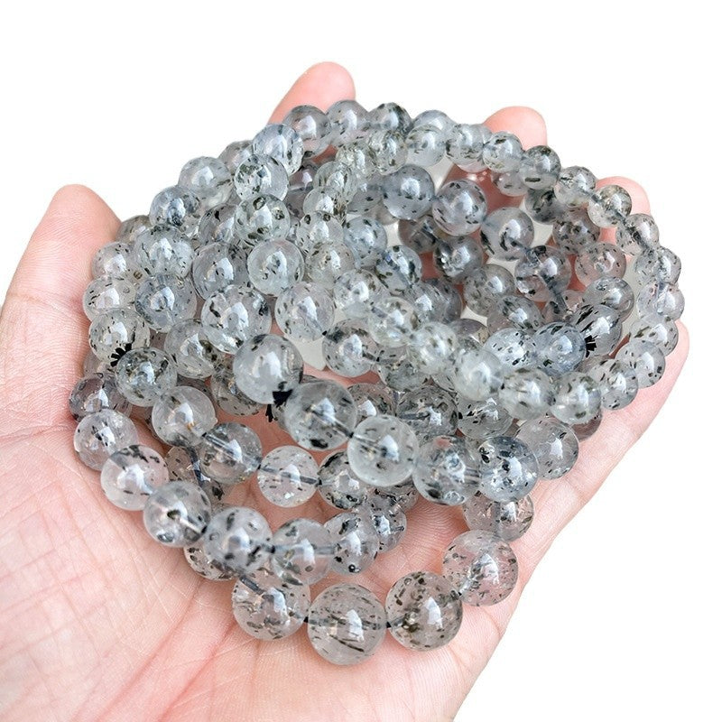 ブラックストロベリークリスタル ブレスレット  8~11mm