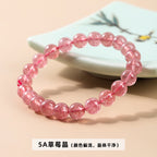 ピジョンブラッドレッドストロベリークリスタル ブレスレット  6mm/7~10mm