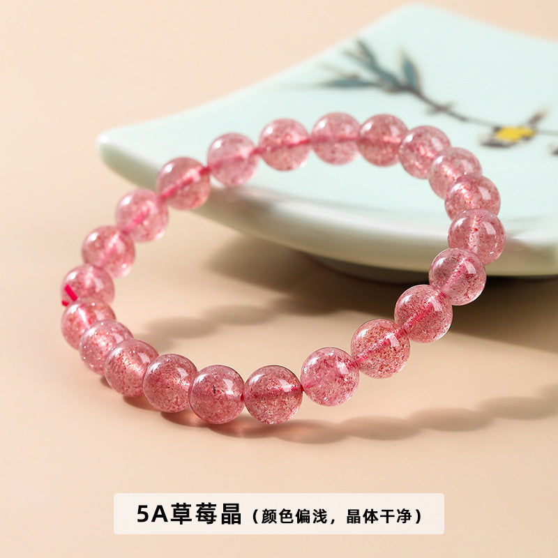 ピジョンブラッドレッドストロベリークリスタル ブレスレット  6mm/7~10mm