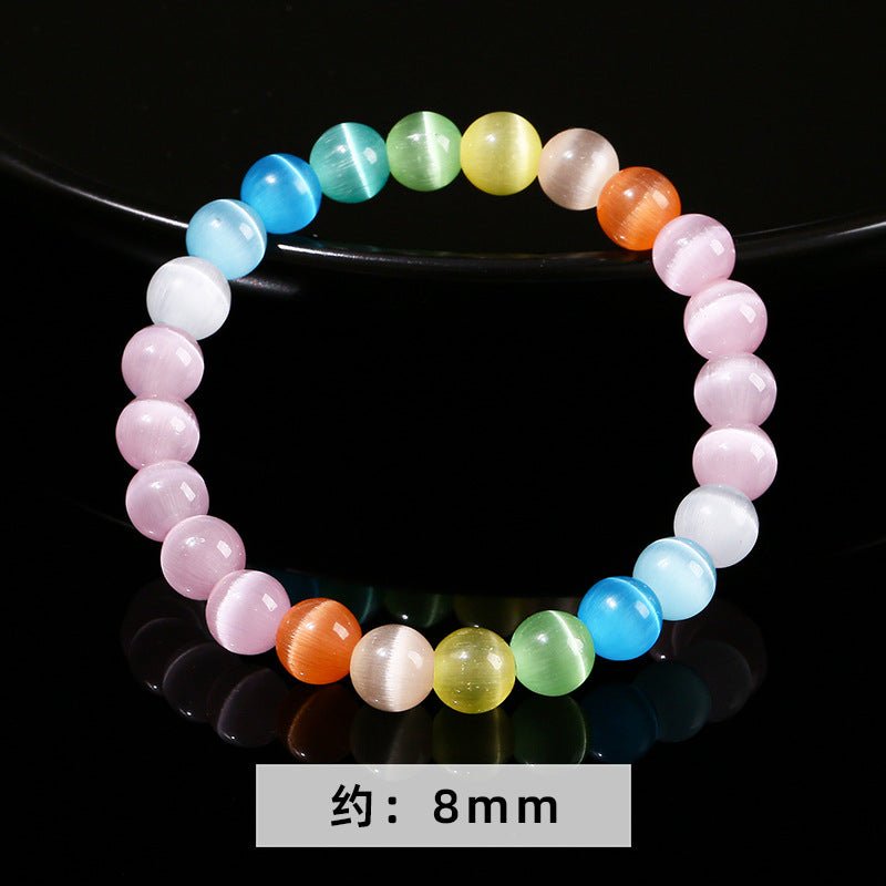 キャンディカラーキャッツアイ  ブレスレット 8mm