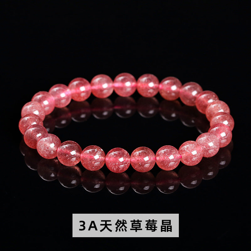 アイスストロベリークリスタル  ブレスレット 6mm/ 7~10mm