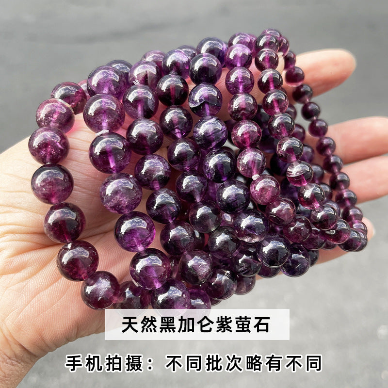千層紫蛍石  ブレスレット 9~12mm