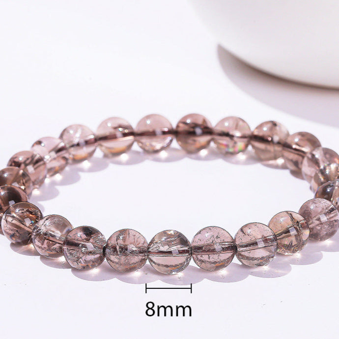 浅井茶クリスタル  ブレスレット 10mm