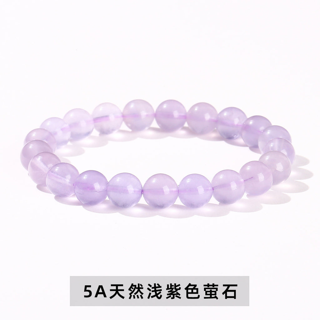 薄紫色の蛍石  ブレスレット 7~12mm