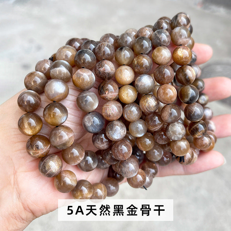 ブラックゴールドバックボーン  ブレスレット 7~12mm