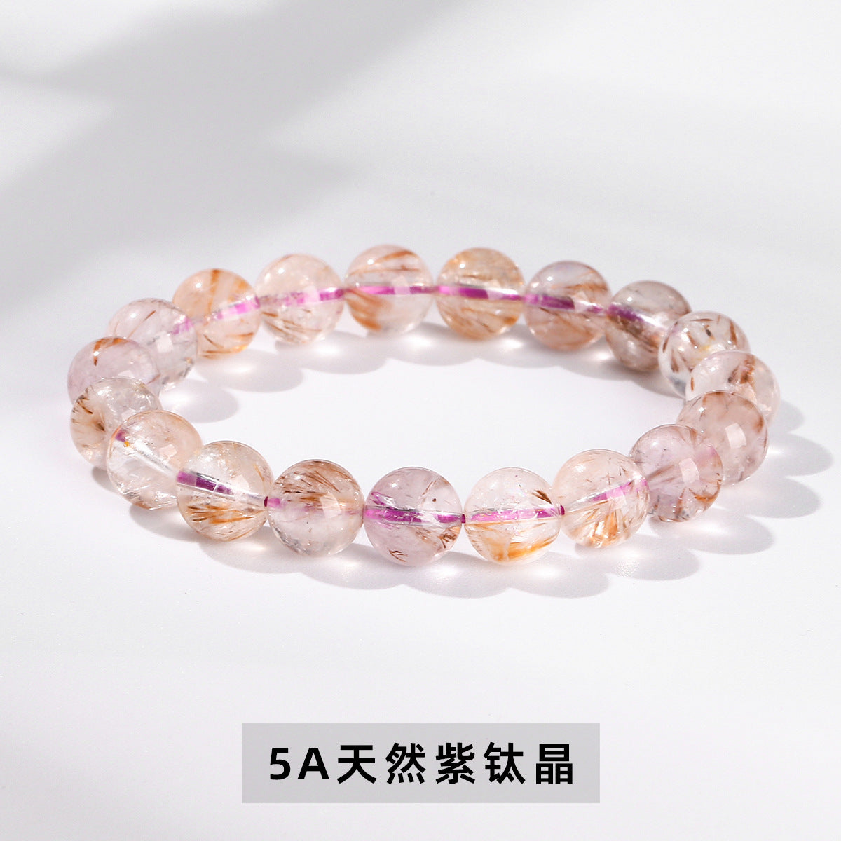 パープルチタンクリスタル  ブレスレット 7~11mm