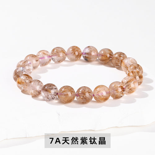 パープルチタンクリスタル  ブレスレット 7~11mm